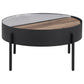Ozella 3-piece Round Coffee and End Table Set Sandy Black