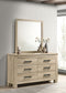Oakglen 6-drawer Bedroom Dresser and Mirror Weathered Oak