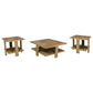 Dawn 3-piece Round Coffee and End Table Set Mango Brown