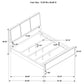 Arini 56-inch California King Panel Bed Cream and Black