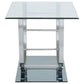 Danville 2-piece Glass Top Coffee and End Table Set Chrome