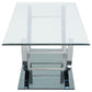 Danville 2-piece Glass Top Coffee and End Table Set Chrome