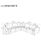 Atlantic 5-piece Upholstered Modular Sectional Sofa Blue