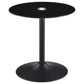 Ganso 3-piece Round Glass Top Coffee and End Table Set Black