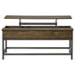 Byers 2-piece Lift Top Coffee and End Table Set Brown Oak