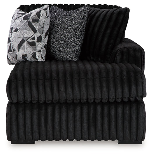 Midnight-Madness 3-Piece Sectional with Chaise