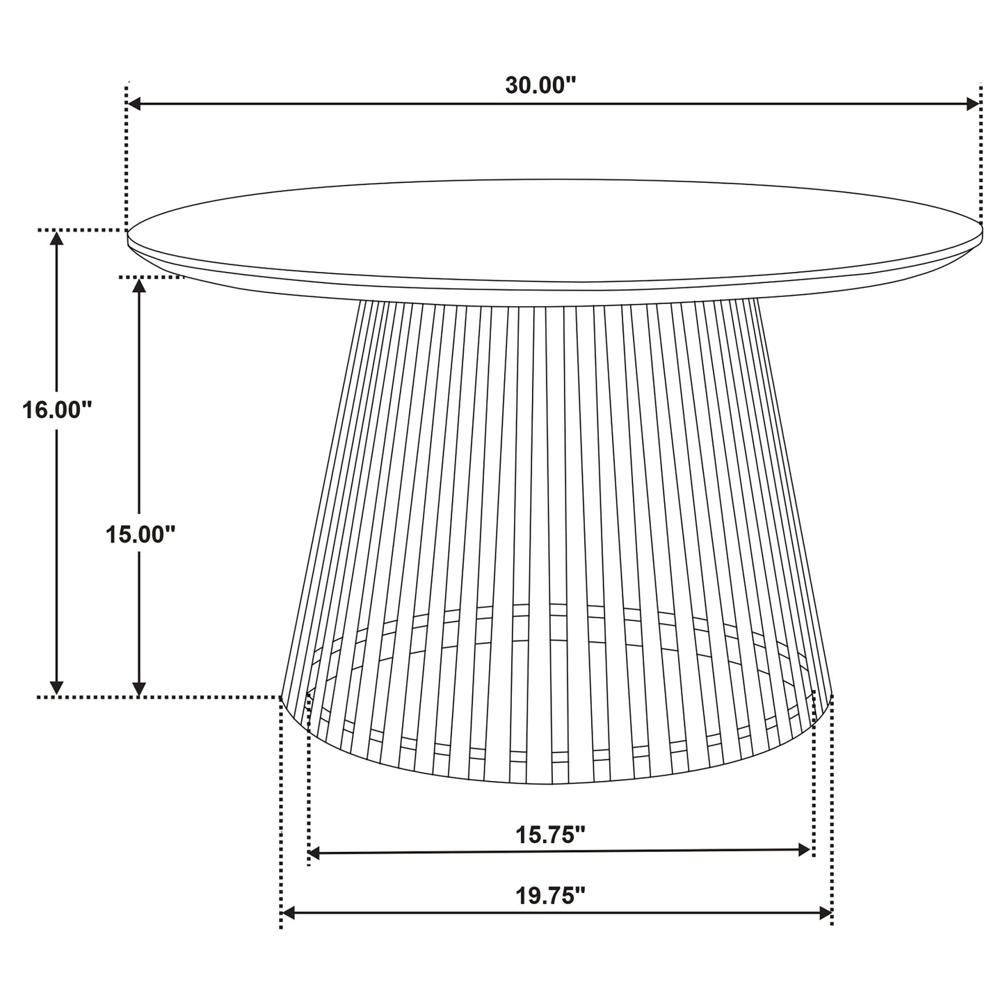 Touhy Round Solid Wood Cocktail Coffee Table Natural Mango