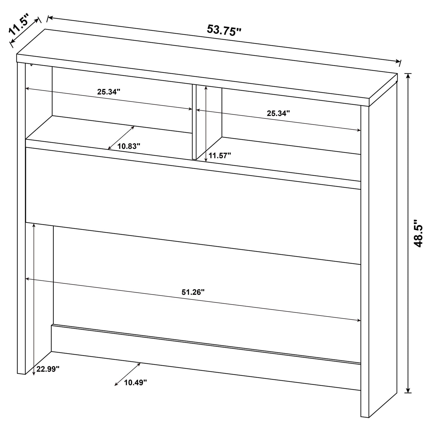 Westpark 3-piece Full Bedroom Set Bookcase Headboard Mango