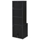 Westpark 3-piece Wall Unit Bookcase Set with USB Black