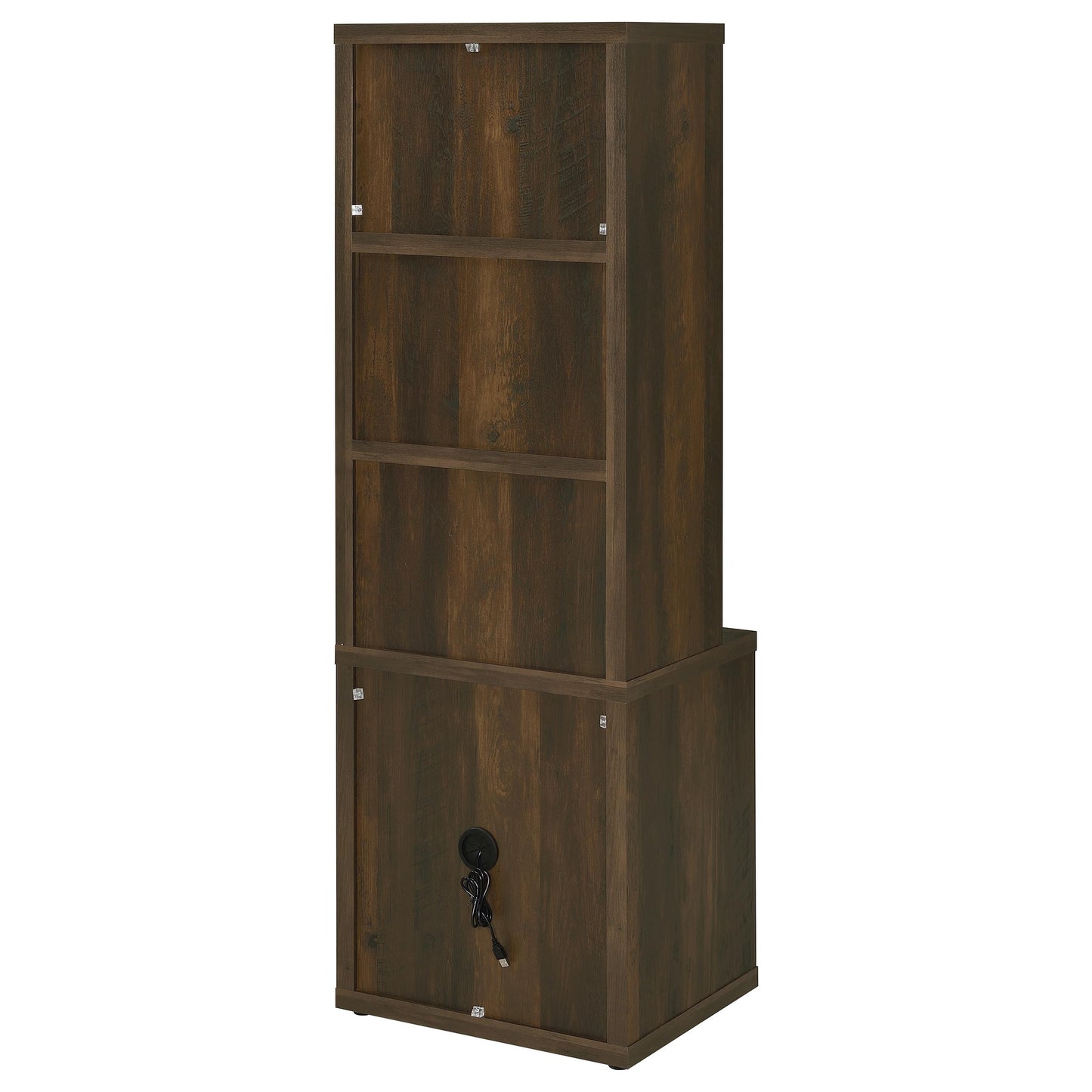 Westpark 3-piece Wall Unit Bookcase Set with USB Dark Pine