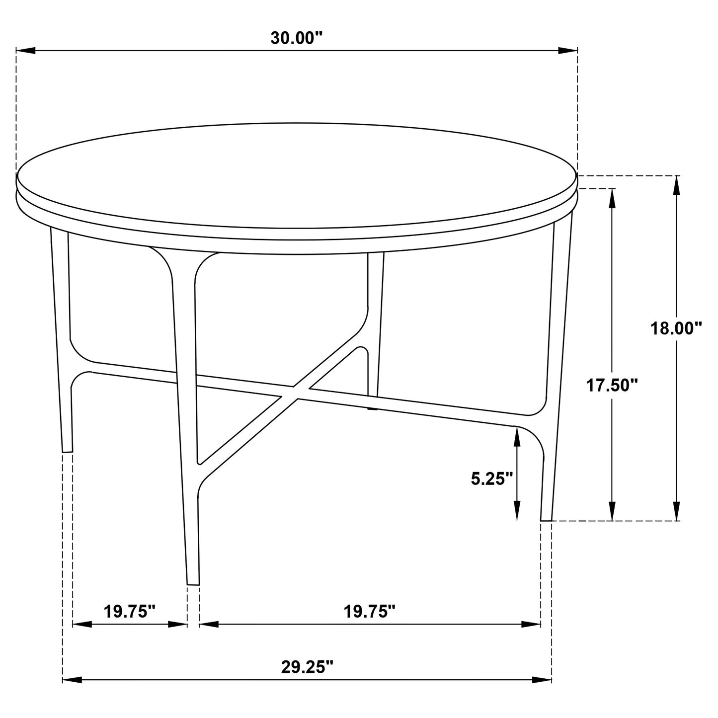 Hermas 3-piece Round Marble Coffee and End Table Set White
