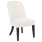 Leandro Upholstered Dining Side Chair Cream (Set of 2)