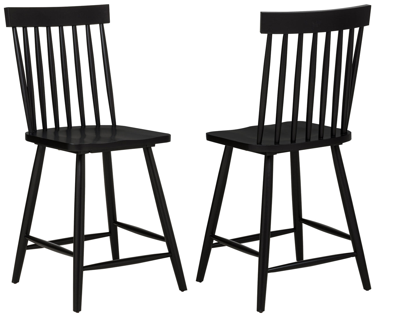 Andrews Windsor Counter Height Dining Side Chair Black (Set of 2)