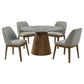 Franklin 5-piece Round Dining Table Set Grey and Dark Oak