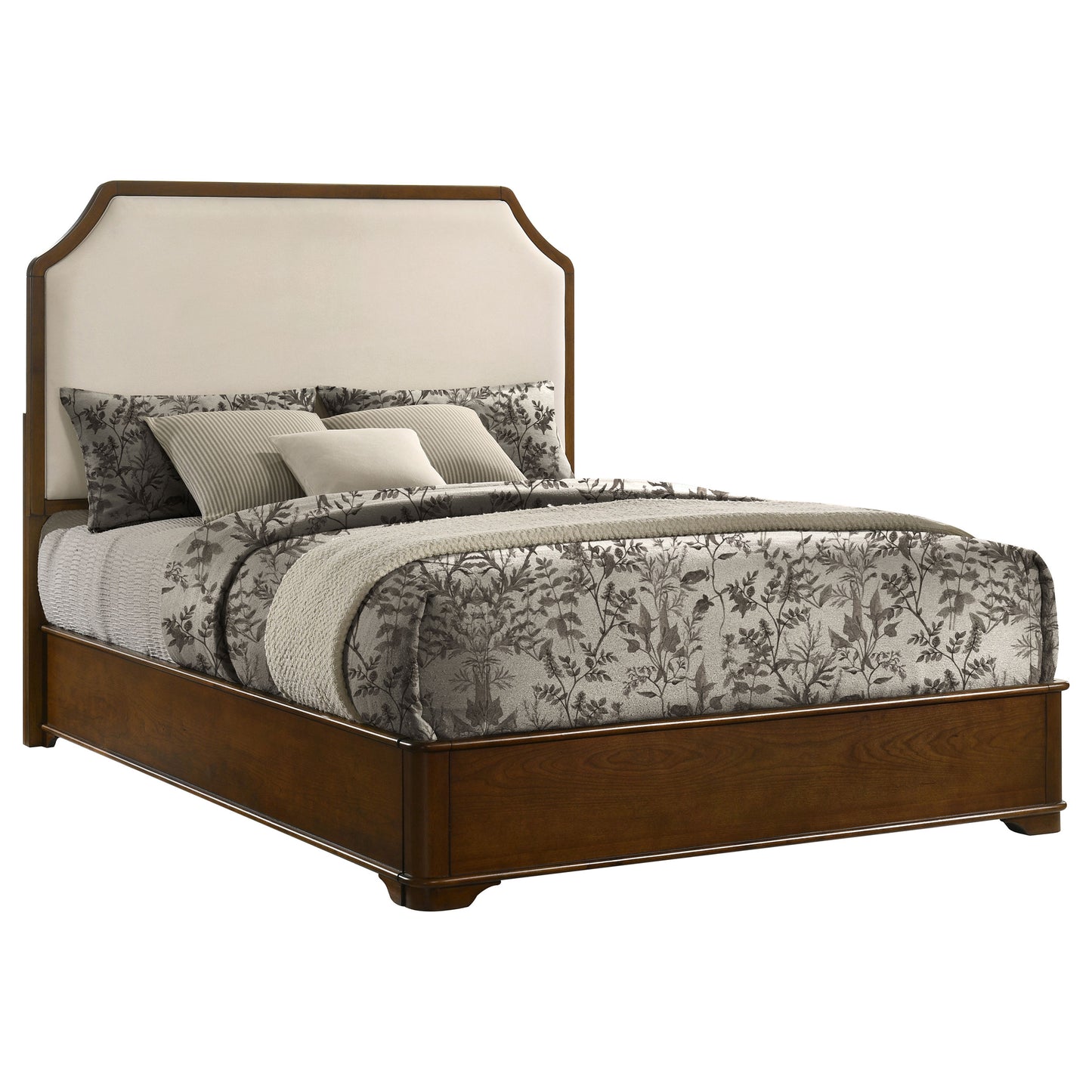 Garland 58-inch Queen Panel Bed Cream and Brown Cherry