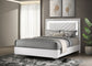 Cassia Queen LED Panel Bed White High Gloss