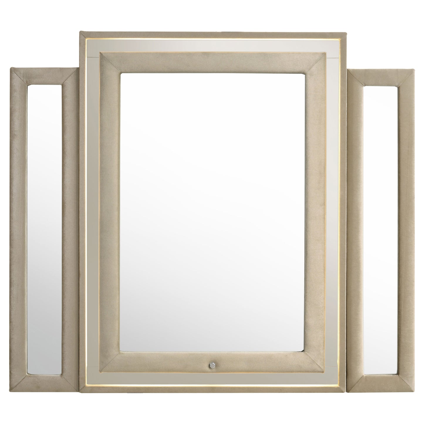 Lorient LED Dresser Mirror Ivory and Camel