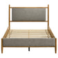 Mason 46-inch Full Panel Platform Bed Grey and Light Brown