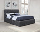 Nollet 48-inch Upholstered California King Platform Bed Grey