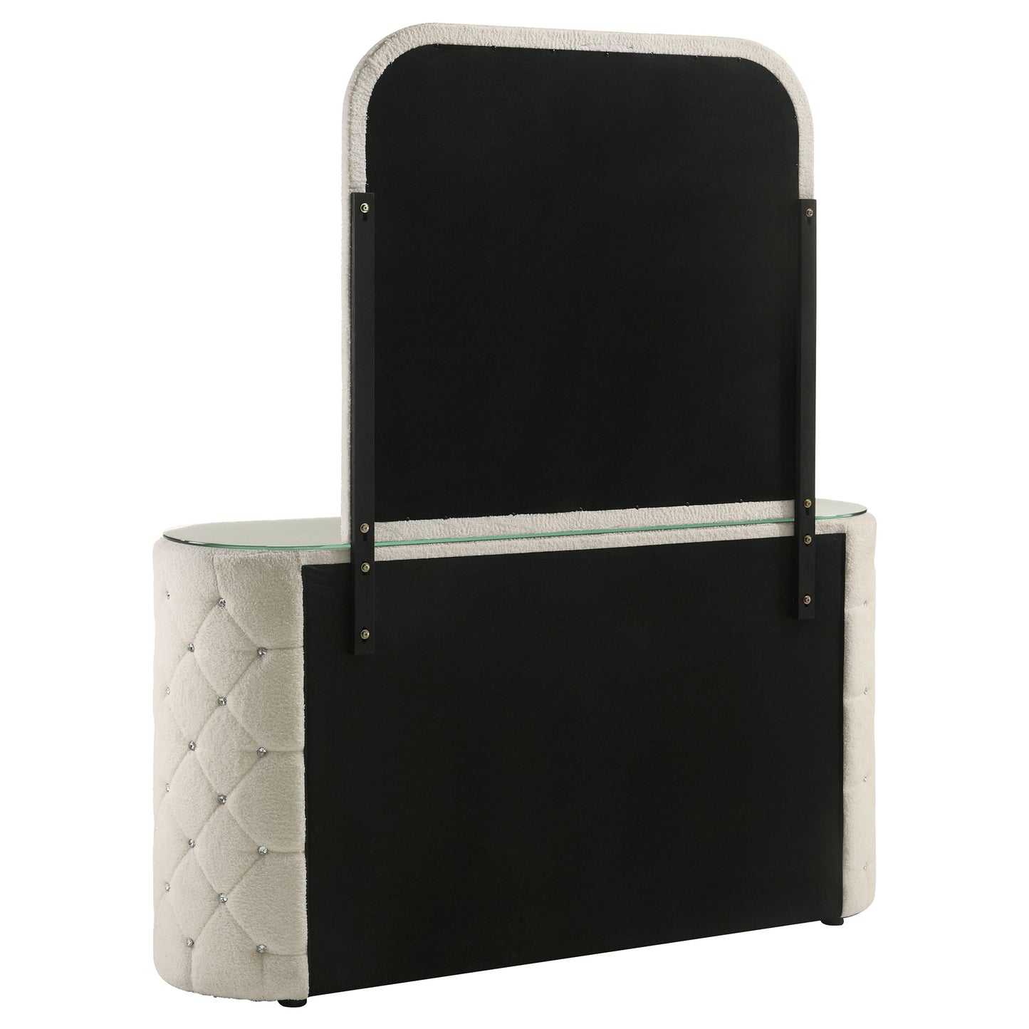 Sonya 6-drawer Upholstered Bedroom Dresser with Mirror Ivory