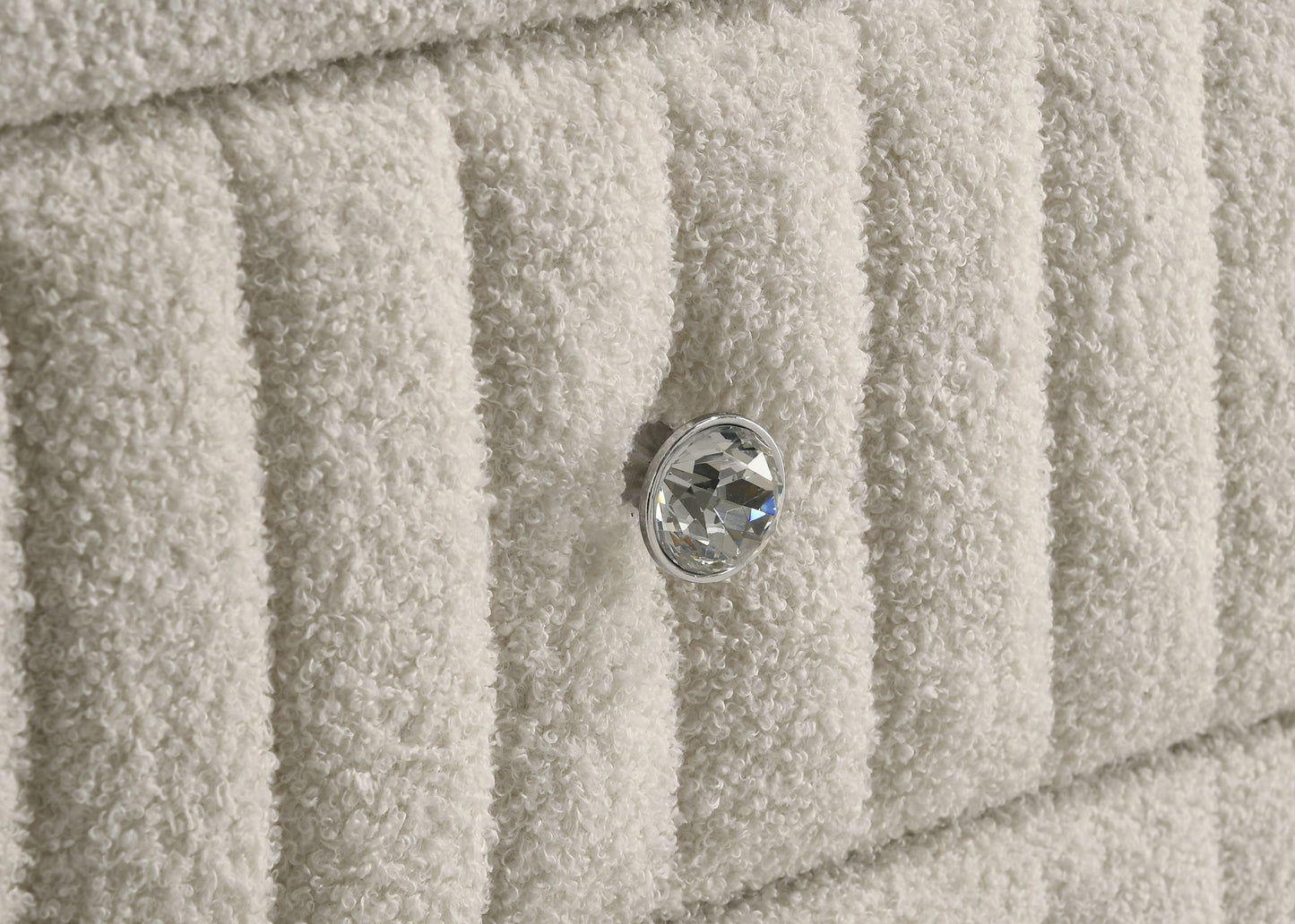 Sonya 6-drawer Upholstered Bedroom Dresser with Mirror Ivory