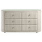 Sonya 6-drawer Upholstered Bedroom Dresser Ivory