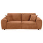 Burnett Chenille Upholstered Wide Arm Sofa Burnt Orange
