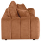 Burnett Chenille Upholstered Wide Arm Sofa Burnt Orange