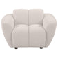 Destino Chenille Upholstered Splayed Arm Accent Chair Greige