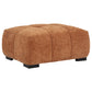 Octavia Upholstered Rectangular Ottoman Orange