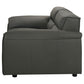 Buxton Top Grain Leather Upholstered Loveseat Graphite