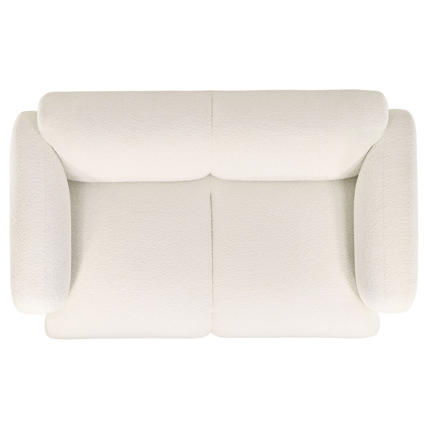 Dorset Fabric Upholstered Round Track Arm Loveseat White