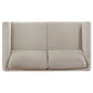 Islington Fabric Upholstered Panel Arm Loveseat Taupe