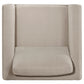 Islington Fabric Upholstered Panel Arm Accent Chair Taupe
