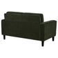 Ruth Fabric Upholstered Track Arm Loveseat Matcha Green