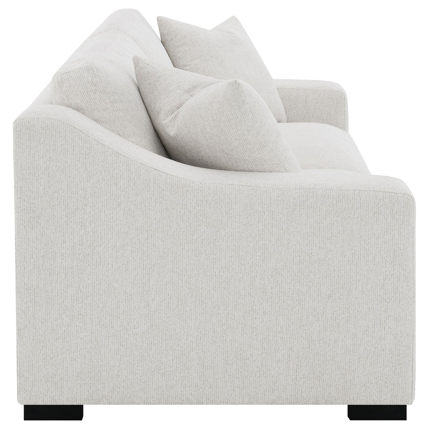 Ashlyn Fabric Upholstered Track Arm Sofa Sand