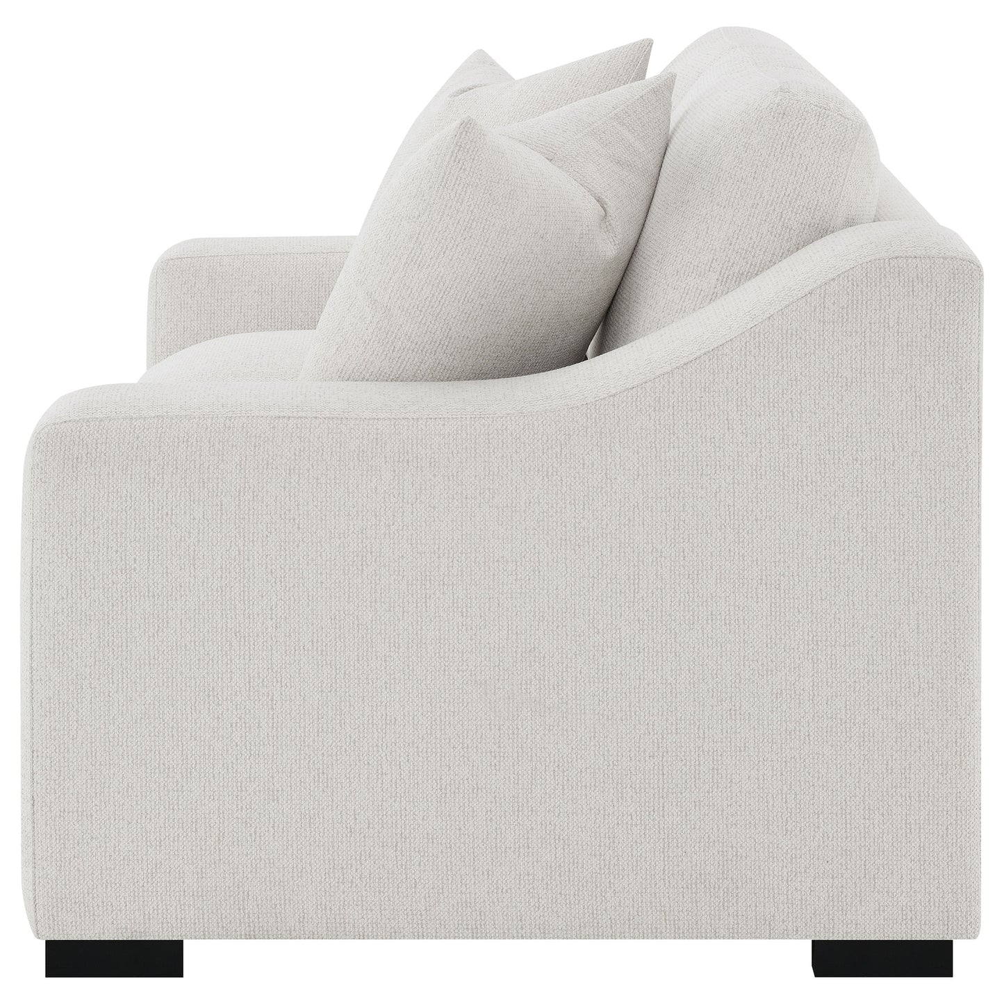 Ashlyn Fabric Upholstered Track Arm Loveseat Sand