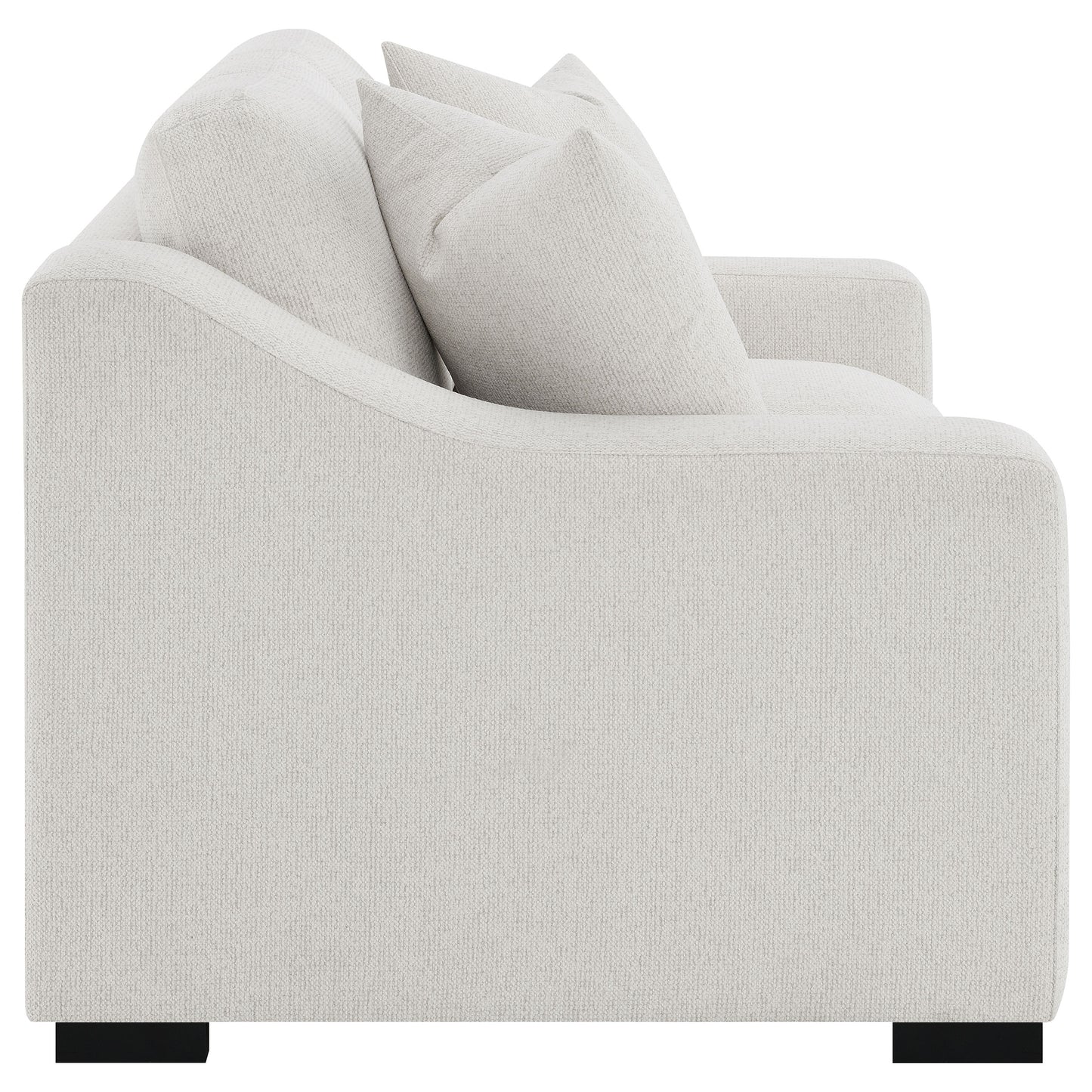 Ashlyn Fabric Upholstered Track Arm Loveseat Sand