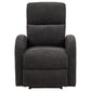 Grant Fabric Upholstered Power Recliner Chair Charcoal Grey