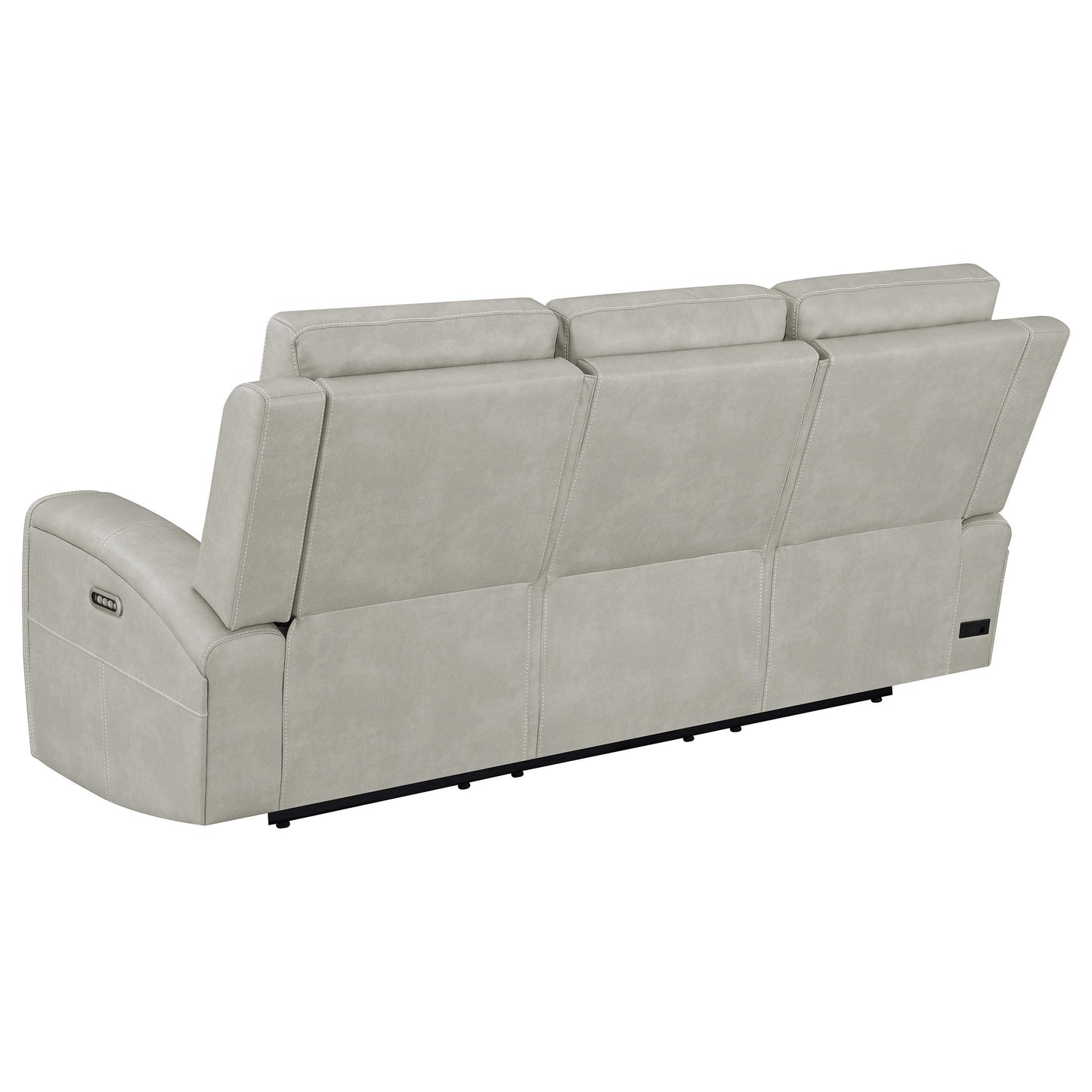 Brickston Triple Power Reclining Sofa Grey
