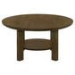 Ottowa 35-inch Round Wood Cocktail Coffee Table Brown