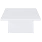 Devar 2-piece Square Coffee End Table Set White High Gloss