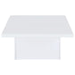 Devar 2-piece Square Coffee End Table Set White High Gloss