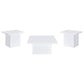 Devar 3-piece Square Coffee End Table Set White High Gloss