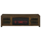 Havering 71-inch TV Stand Fireplace Media Console Dark Pine
