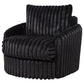 Sarco Corduroy Upholstered Swivel Accent Arm Chair Black