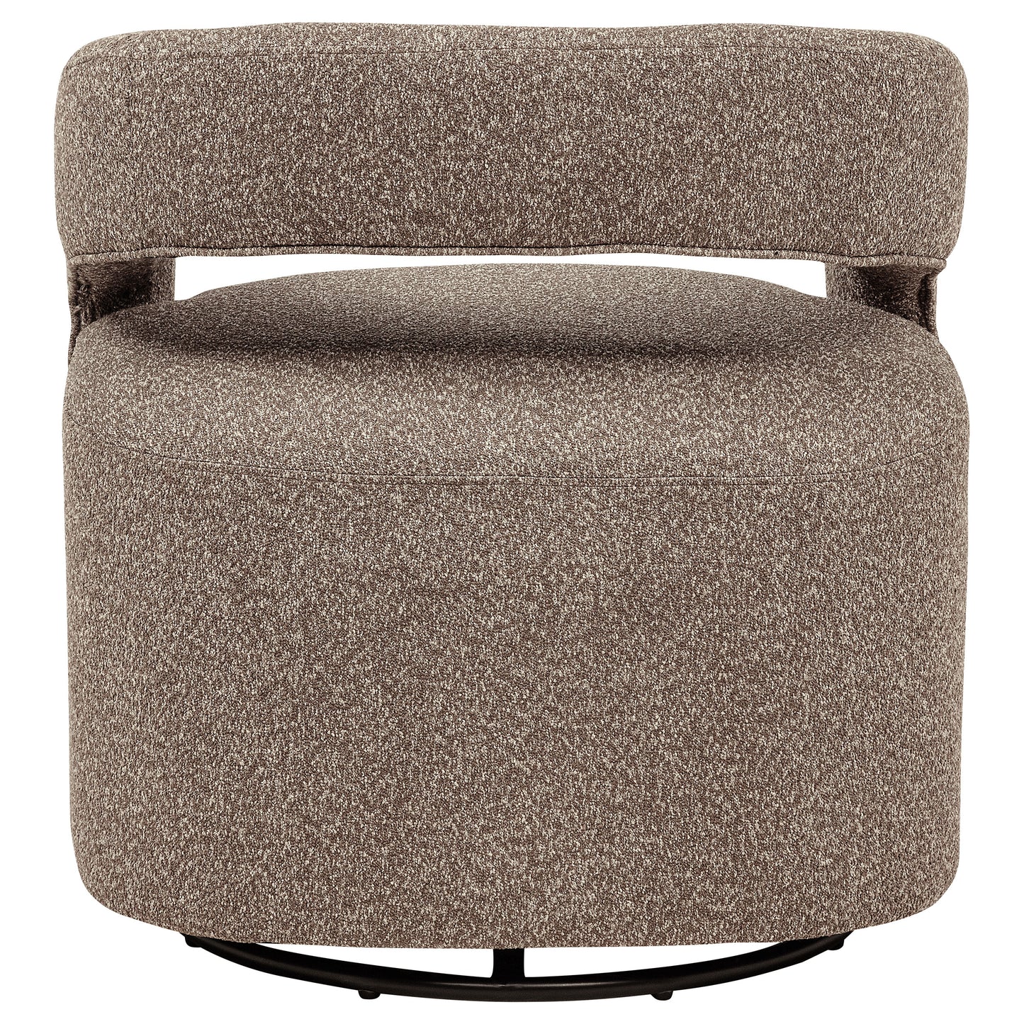 Westhill Boucle Upholstered Swivel Accent Chair Rocky Road