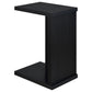 Clower Engineered Wood C-Shaped Sofa Side Table Black