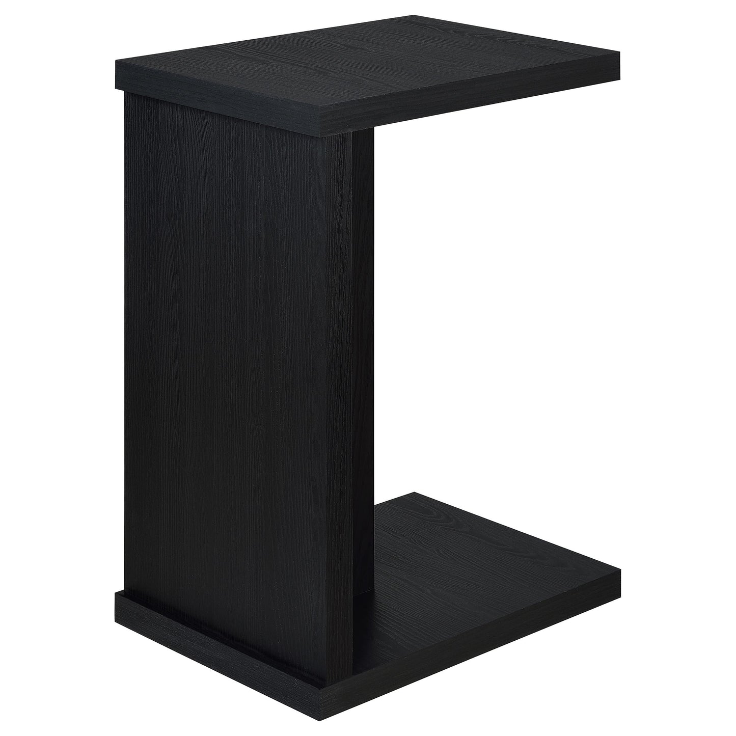 Clower Engineered Wood C-Shaped Sofa Side Table Black