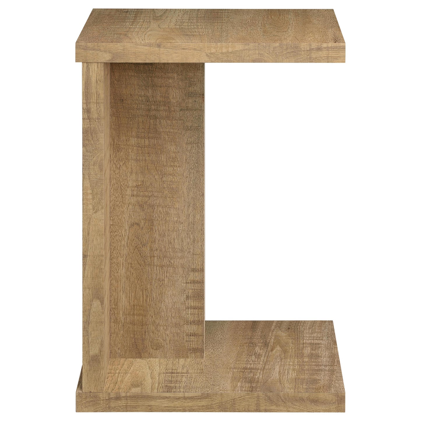 Clower Engineered Wood C-Shaped Sofa Side Table Mango